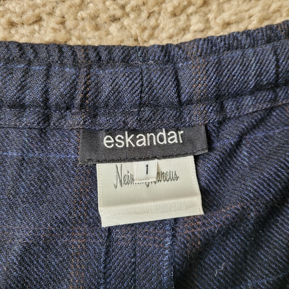 Eskandar Cashmere Plaid Drawstring Pants - Picture 5 of 9